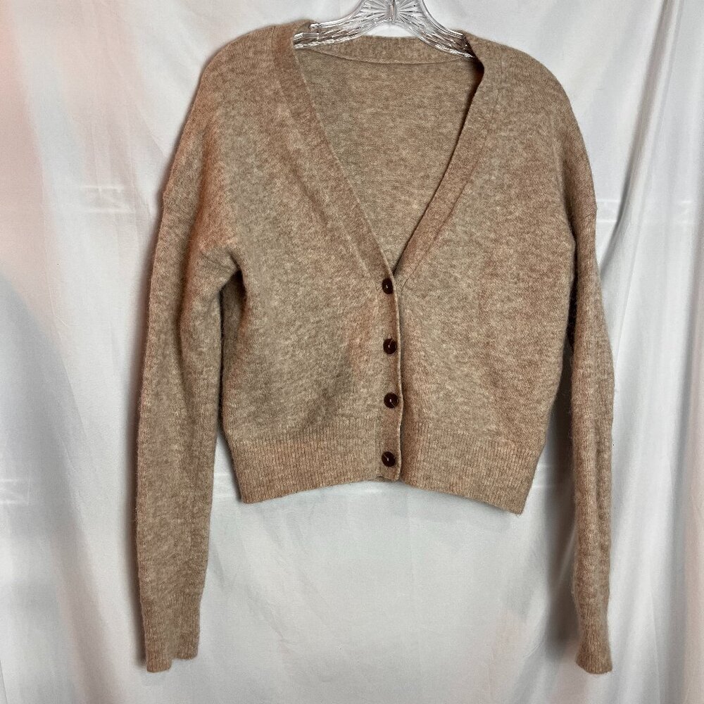 Women's Tan Lululemon 4 Button Crop Cardigan Size XS